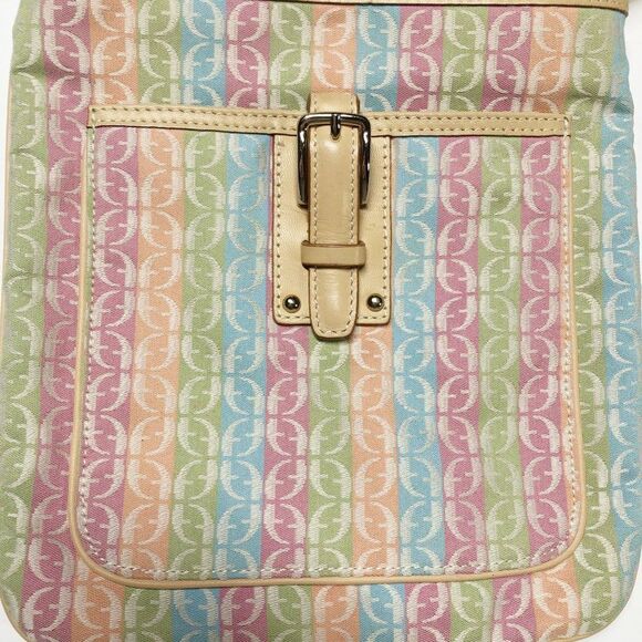 Fossil Signature Canvas and Leather Pastel Crossbody Bag - Picture 2 of 10